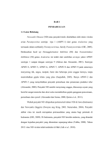 BAB I PENDAHULUAN 1.1 Latar Belakang Newcastle Disease (ND