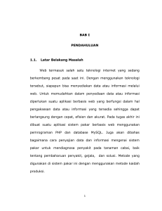 BAB I PENDAHULUAN 1.1. Latar Belakang Masalah Web termasuk