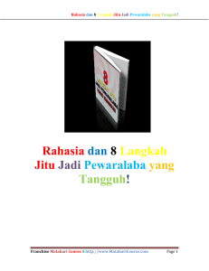 Rahasia dan 8 Langkah Jitu Jadi Pewaralaba