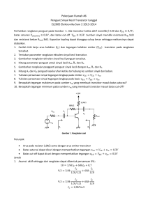 Pekerjaan Rumah #6 Penguat Sinyal Kecil Transistor tunggal