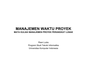 manajemen waktu proyek