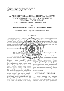 ANALISIS KETENTUAN FISKAL TERHADAP