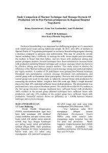 Study Comparison of Marmet Technique And Massage Oxytocin Of