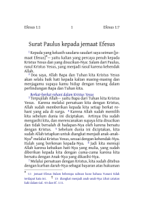 Surat Paulus kepada jemaat Efesus