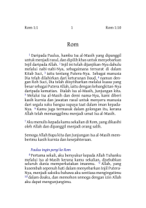 Rom 1:1 1 Rom 1:10 1 Daripada Paulus, hamba Isa al