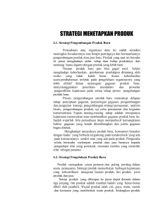 strategi menetapkan produk