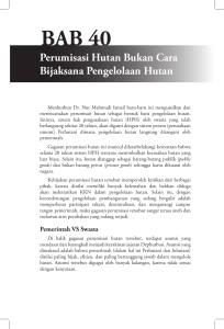 Bab 40 Perumisasi Hutan Bukan Cara Bijaksana Pengelolaan Hutan