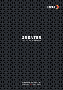 Annual Report 2015 Annual Report 2015: GREATER