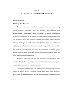 16 BAB II KAJIAN PUSTAKA DAN RUMUSAN HIPOTESIS 2.1