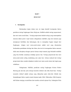 BAB V PENUTUP 1. Kesimpulan Berdasarkan kajian