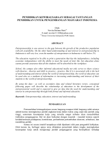 pendidikan kewirausahaan sebagai tantangan pendidikan untuk