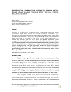 103 eksperimentasi pembelajaran matematika