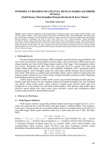 PEMODELAN REGRESI MULTILEVEL DENGAN