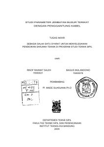 studi parameter jembatan busur terikat dengan penggantung kabel