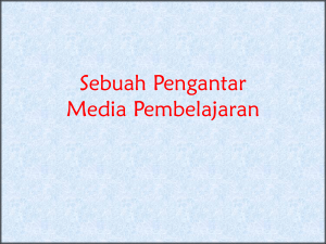 Sebuah Pengantar Media Pembelajaran