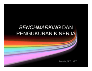 BENCHMARKING DAN PENGUKURAN KINERJA