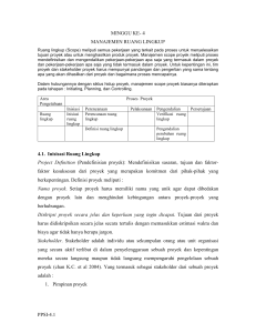 PPSI-4.1 MINGGU KE- 4 MANAJEMEN RUANG LINGKUP 4.1