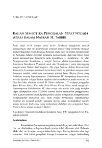 Kajian Semiotika Penggalan Serat Wicara Keras dalam Naskah H