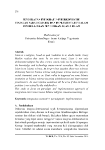 PENDEKATAN INTEGRATIF-INTERKONEKTIF