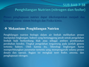 SUB BAB 7.38 Penghilangan Nutrien (nitrogen dan fosfor)