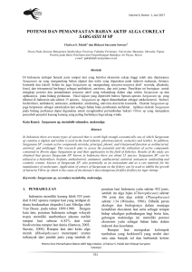 potensi dan pemanfaatan bahan aktif alga cokelat sargassum sp