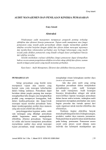 AUDIT MANAJEMEN DAN PENILAIAN KINERJA