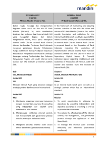 1 INTERNAL AUDIT CHARTER PT Bank Mandiri