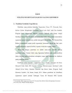 BAB II STRATEGI SEGMENTASI PASAR DAN SALURAN