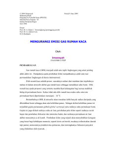 mengurangi emisi gas rumah kaca