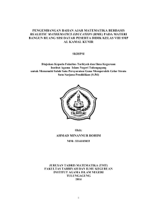 pengembangan bahan ajar matematika berbasis realistic