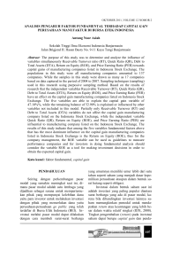 107 ANALISIS PENGARUH FAKTOR FUNDAMENTAL TERHADAP
