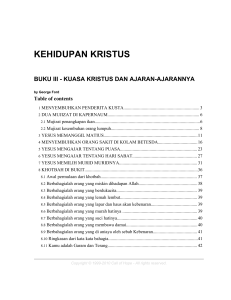 kehidupan kristus