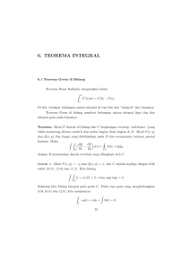 6. teorema integral - FMIPA Personal Blogs
