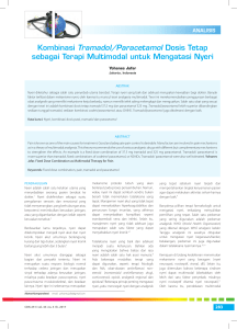 Kombinasi Tramadol/Paracetamol Dosis Tetap sebagai