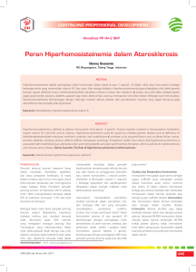 Peran Hiperhomosisteinemia dalam Aterosklerosis
