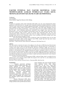 faktor internal dan faktor eksternal yang mempengaruhi alokasi