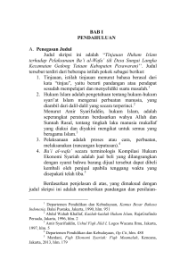 BAB I PENDAHULUAN A. Penegasan Judul Judul skripsi ini adalah