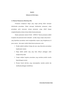 BAB II TINJAUAN PUSTAKA 2.1 Bauran Pemasaran (Marketing Mix