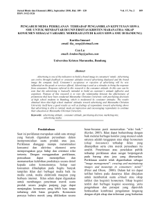 pengaruh media periklanan terhadap pengambilan