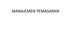 manajemen pemasaran