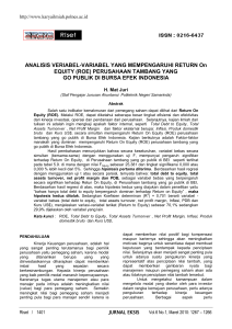 ANALISIS VERIABEL-VARIABEL YANG MEMPENGARUHI