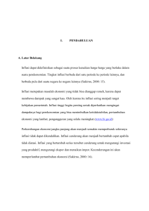 1 I. PENDAHULUAN A. Latar Belakang Inflasi dapat didefinisikan