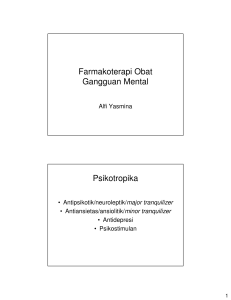 Farmakoterapi Obat Gangguan Mental Psikotropika