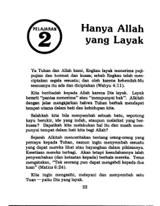 Hanya Allah yang Layak