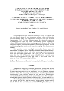 evaluasi jumlah total bakteri dan koliform