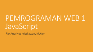 PEMROGRAMAN WEB 1 Java Script