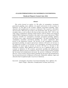 ANALISIS PEREKONOMIAN DAN KEMISKINAN DI INDONESIA