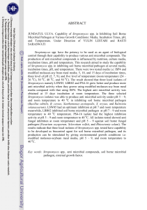 Kemampuan penghambatan Streptomyces spp