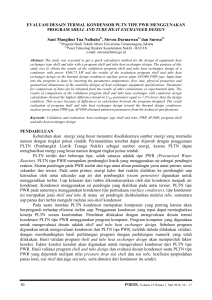 EVALUASI DESAIN TERMAL KONDENSOR PLTN TIPE PWR