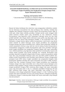 ANALISIS KORESPONDENSI, ALTERNATIF UJI STATISTIK